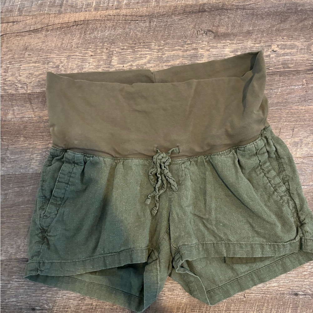 Old Navy Linen Green Shorts